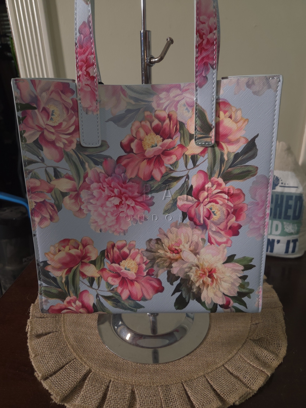 NWT Ted Baker Seacon Bright Blue Multi Floral Tote